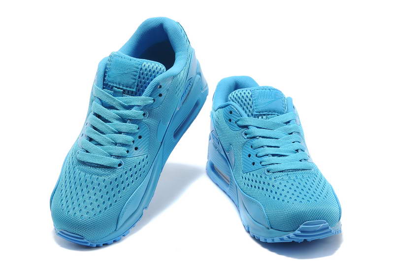 Air Max 90 Chaussures Femmes PRM EM tissage camoufler tout bleu (3)
